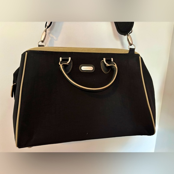 Baggallini Black & Tan Travel Carry On Luggage - Picture 1 of 9